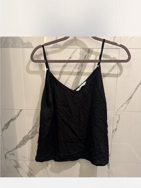 Black Spaghetti Strap Women's Tank Top